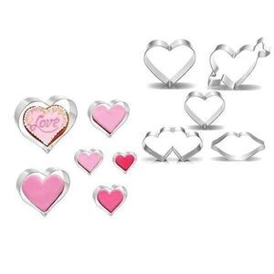 Valentine's Day Heart Cookie Cutter Set - 11 pcs